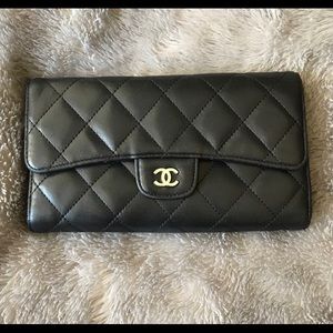 Authentic Lambskin Flap Chanel Wallet